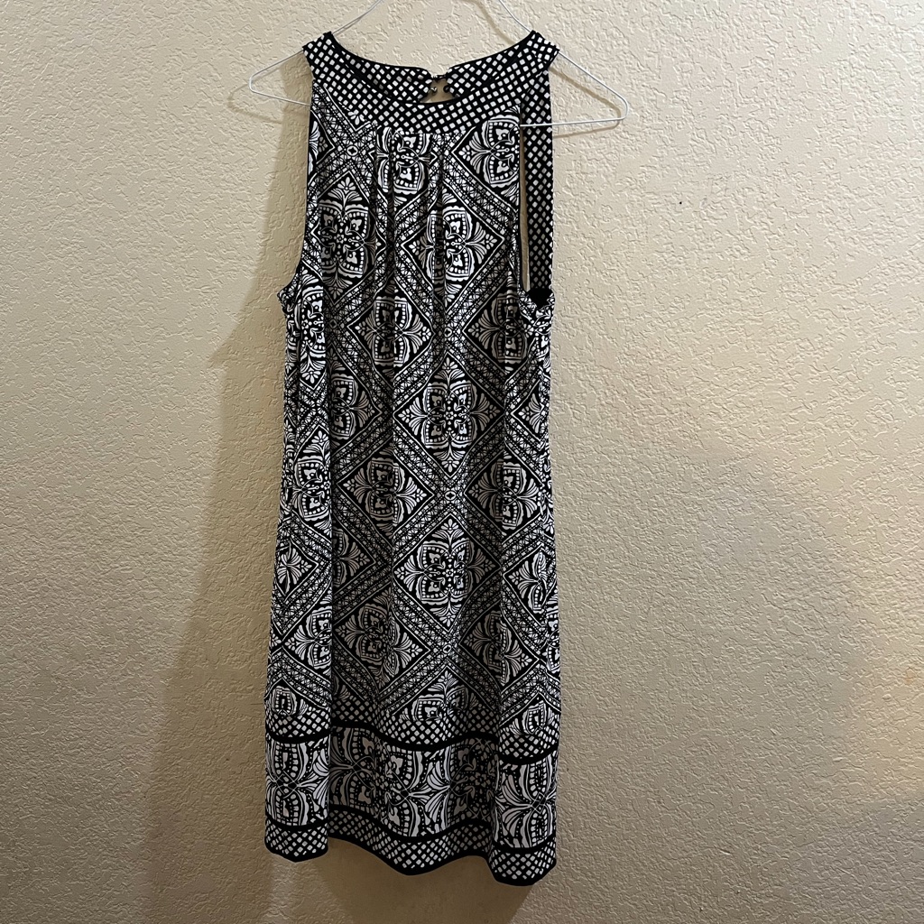 Whbm Nwt Reversible Solid/Print Halter Dress